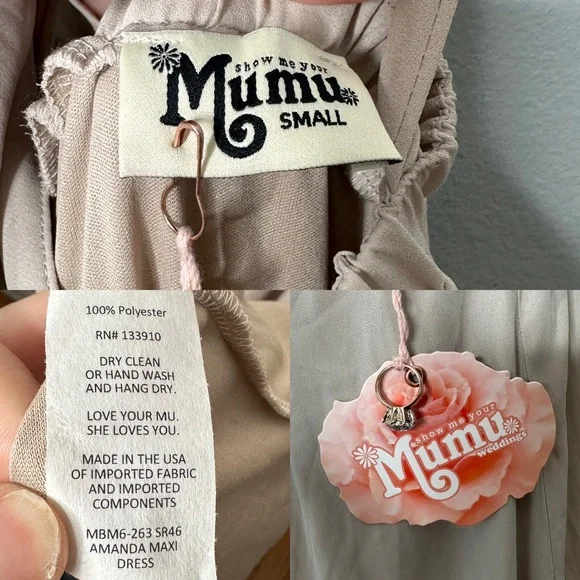 Show Me Your Mumu Amanda Dress Show Me the Ring Crisp NEW - Picture 5 of 5